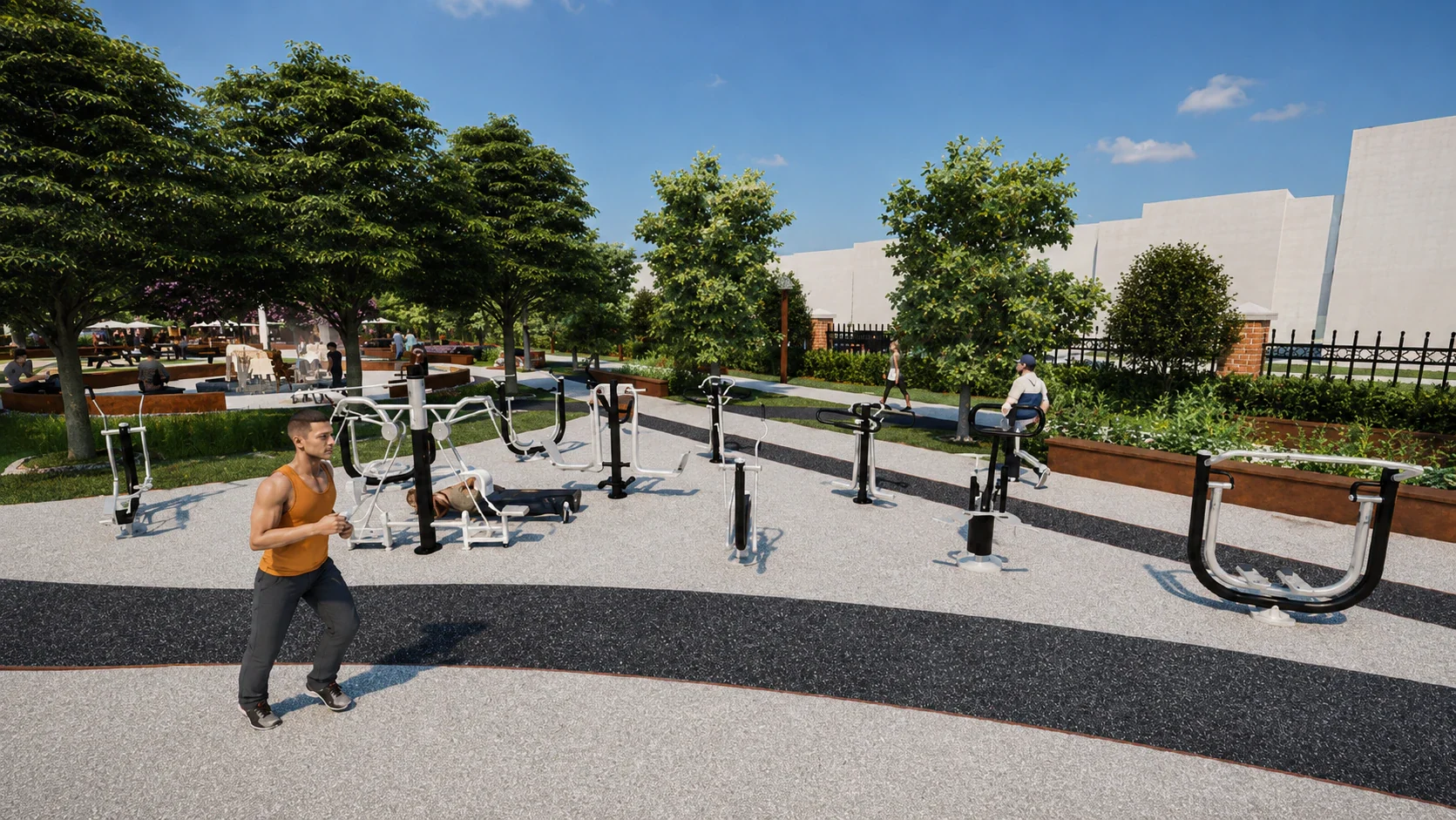 Vue 2 — Parc urbain et aménagement paysager