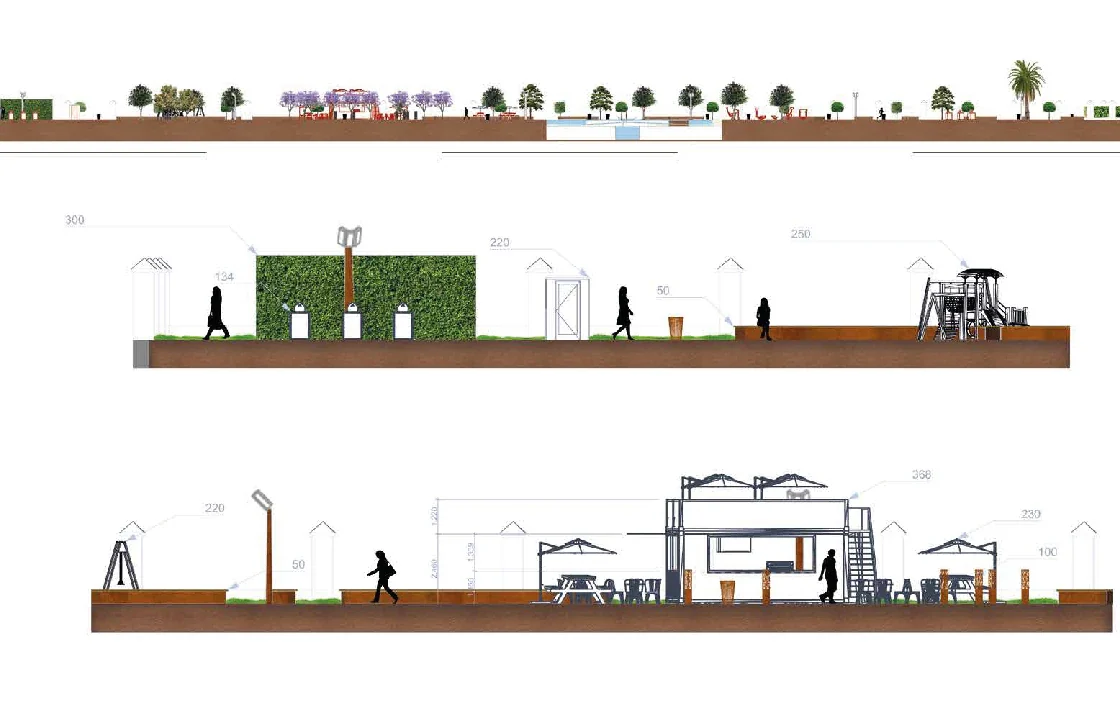 Vue 10 — Parc urbain et aménagement paysager