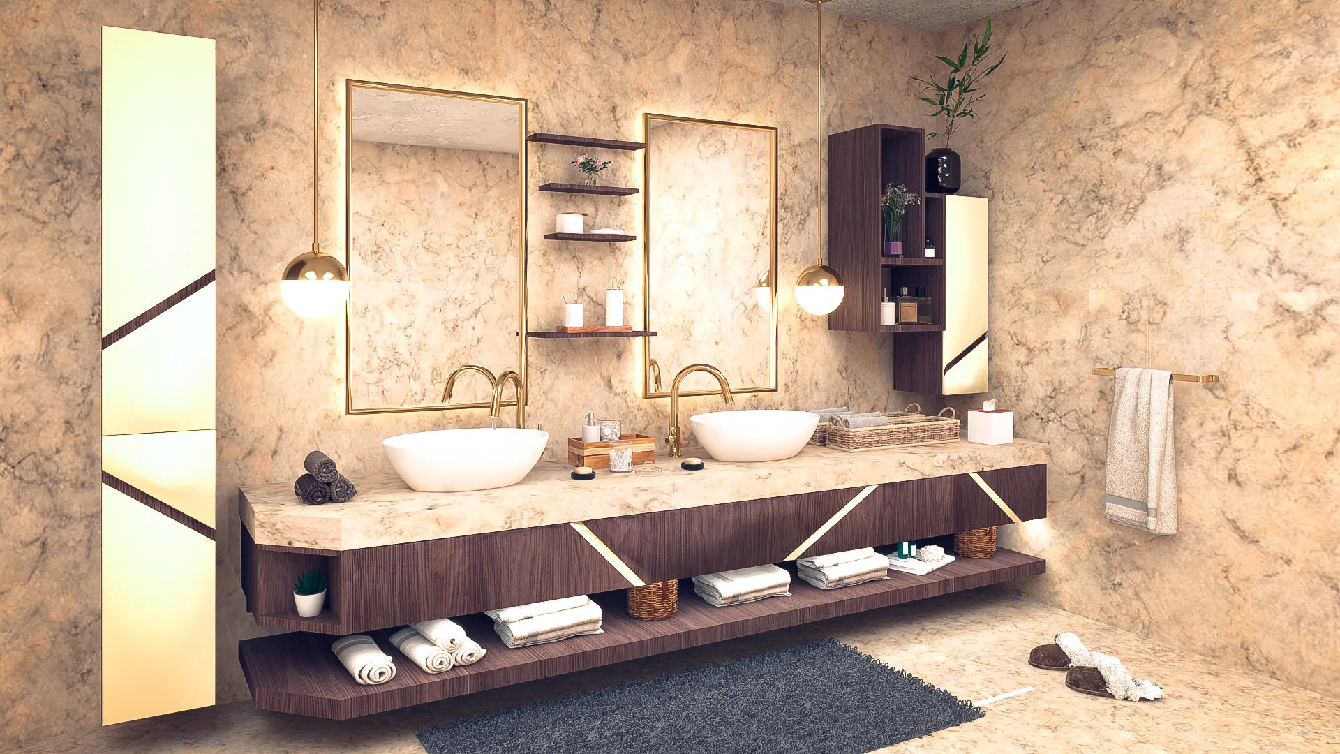 Salle de bain contemporaine Casablanca, projet FORM STUDIO à Casablanca